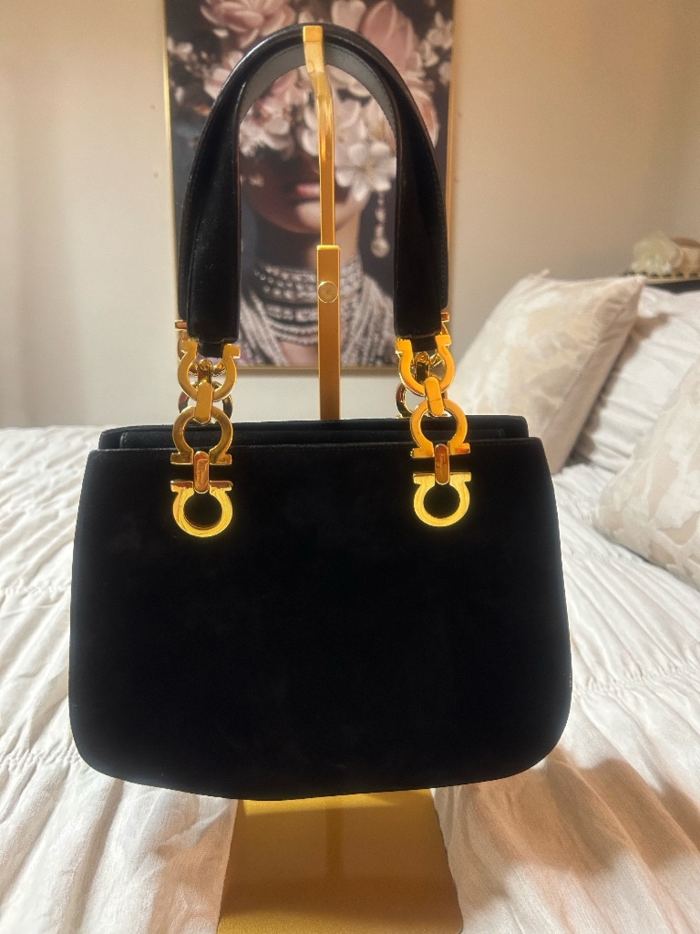 Vintage Suede Ferragamo Bag